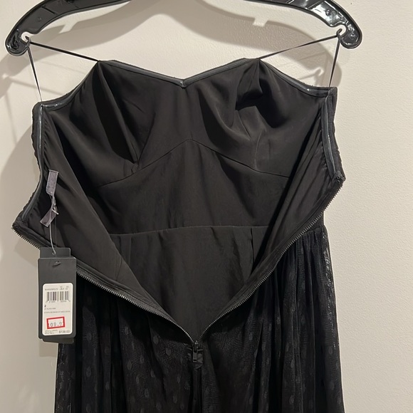 GUESS Strapless Swiss Dot Maxi Dress - Picture 7 of 7